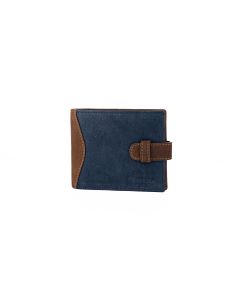 Billetera de cuero nobuk azul