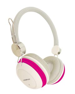 Vincha XION XI-AU18 blanco y rosa